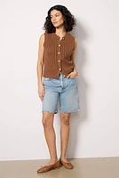 Pointelle Shell Vest