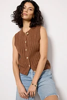 Pointelle Shell Vest