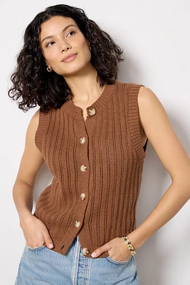 Pointelle Shell Vest