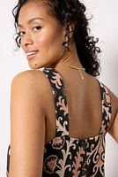 Printed Button Back Tank