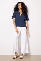 Blair Cutwork Trim Top