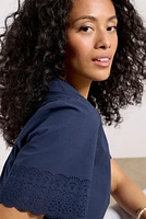 Blair Cutwork Trim Top