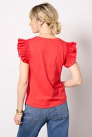 Maia Flutter Sleeve Top