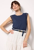Penelope Eyelet Trim Tank