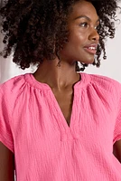 Gauze Flutter Top