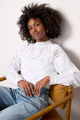 Lace Popover Blouse