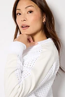 Harlow Open Stitch Bomber