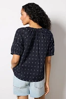Fallon Split Neck Dobby Shirt