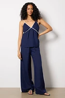 Hazel Linen Contrast Cami