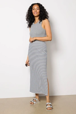 Anna Stripe Midi Skirt
