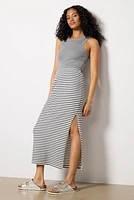 Anna Stripe Midi Skirt