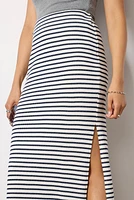 Anna Stripe Midi Skirt