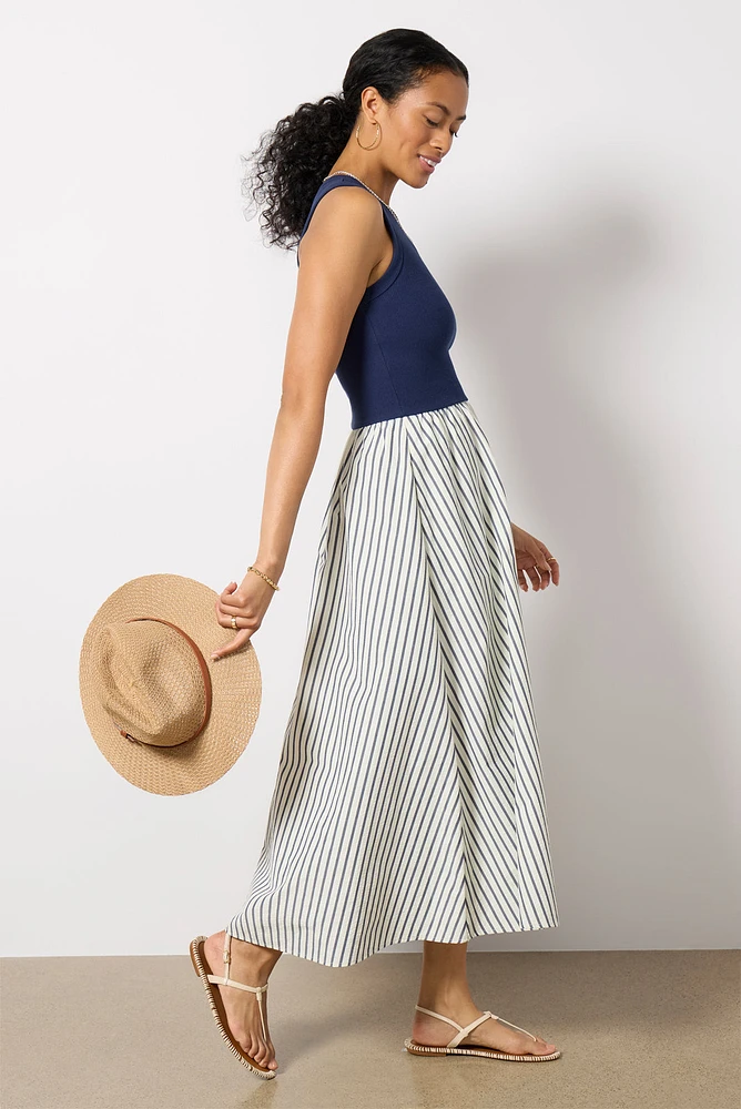 Rhett Mixed Media Maxi Dress