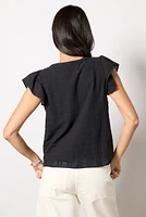 Eliana V Neck Flutter Top