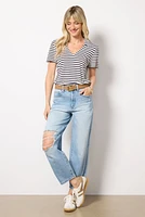 Striped Polo Tee