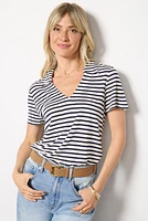 Striped Polo Tee