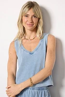 Sloane V-Neck Denim Tank