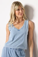 Sloane V-Neck Denim Tank