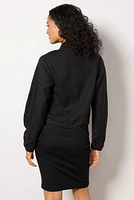 Noa Relaxed Linen Bomber