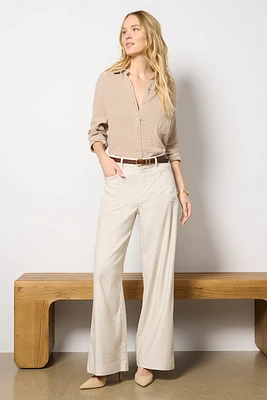 Joelle Stretch Linen Trouser
