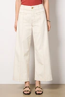 Meg Wide Leg with Contrast Stitch