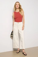 Meg Wide Leg with Contrast Stitch