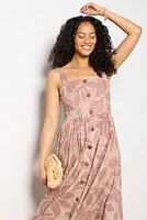Petersen Button Front Midi Dress