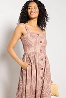 Petersen Button Front Midi Dress