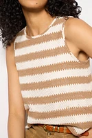 Bree Striped Crochet Tank