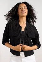 Ryan Eyelet Bomber Jacket