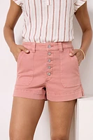 Maysylie Short w/ Exposed Buttons