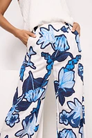 Tropical Floral Linen Pant
