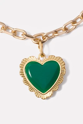 Scallop Heart Charm