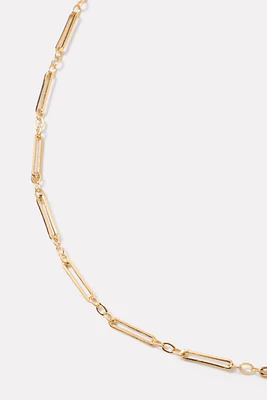 Paperclip Charm Necklace 24`