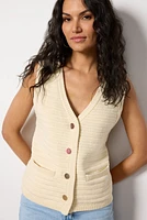 Textured Sweater Vest