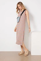 Contrast Trim Maxi Dress