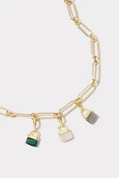 Padlock Parker Charm - Labradorite