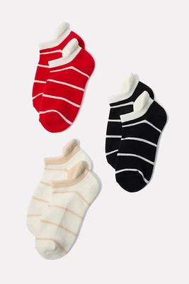 Stripe Cushion Ankle 3 Pack