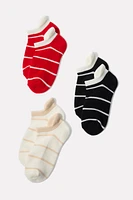 Stripe Cushion Ankle 3 Pack