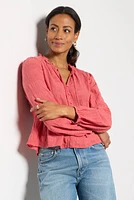 Peplum Crinkle Shirt