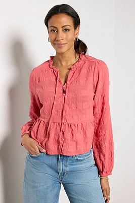Peplum Crinkle Shirt