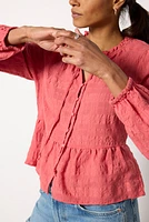 Peplum Crinkle Shirt