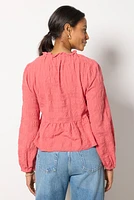Peplum Crinkle Shirt