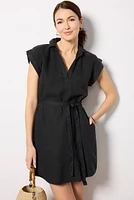 BELTED TUNIC SHIRT DRESS