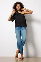 Nash Eyelet One Shoulder Top