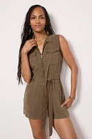 Zipper Front Romper