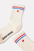 Embroidery Girlfriend Sock