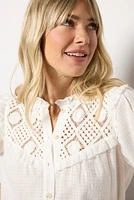 Quarter Sleeve Crochet  Blouse
