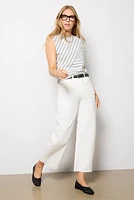 Daphne Strong Shoulder Stripe Top