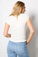 Elena Short Sleeve Smocked Top